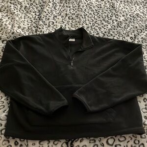 Victoria’s Secret Pink Black Fleece Zip-up Pullover